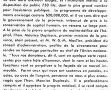 «Maurice Duplessis et le capital humain»