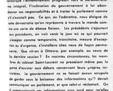«Comment le parlementarisme se meurt à Ottawa»