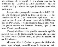 «Lettre ouverte à l&rsquo;honorable M. Bouchard»