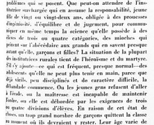 «Le grave problème de l’instruction rurale»