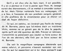 «Après la démission de l’honorable Antonio Barrette»