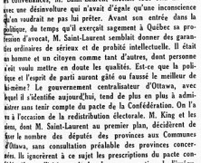 «L’énorme bourde de M. Louis Saint-Laurent»