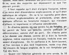 «Que les Canadiens-Français se montrent aujourd’hui de bonne foi»