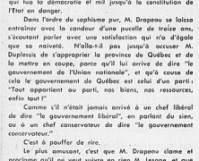 «Quand M. Jean Drapeau fait campagne pour M. Jean Lesage»