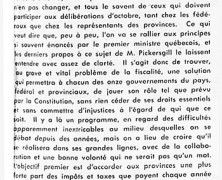 «Une belle victoire, pour les idées de l’honorable Maurice Duplessis»