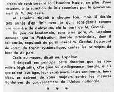 «M. Georges-Émile Lapalme donne la mesure de sa pusillanimité»