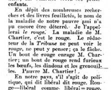 «Malade, Monsieur Chartier»