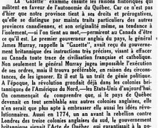 «Un beau témoignage anglo-canadien»