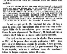 «Que veut M. Godbout?»