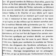 «La victoire de M. Ernest-J. Chartier ou l’écrasement de M. T.-D. Bouchard»