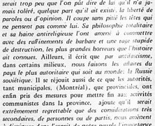 «S. E. Mgr Gauthier et le communisme»