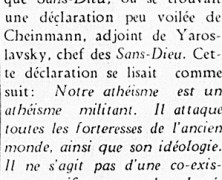 «Vers l’athéisme»