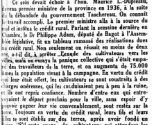 «Le crédit rural»