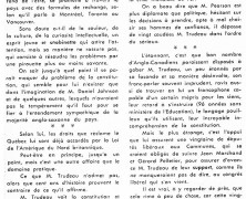 «Léger le candidat Pierre Elliott Trudeau, légers ceux qui l’appuient»