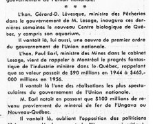 «Le gouvernement de Jean Lesage et les oeuvres de l’Union nationale»