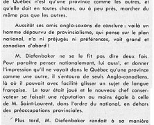 «Stratégie de John Diefenbaker, en regard de celle de Louis Saint-Laurent»