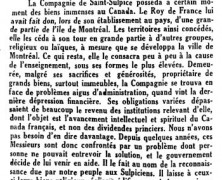 «Le problème des Sulpiciens»