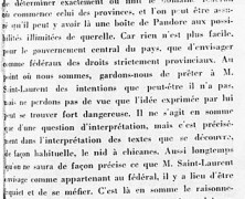 «L’honorable Louis Saint-Laurent fera-t-il machine arrière?»