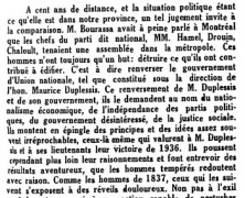 «De 1837 à 1937»