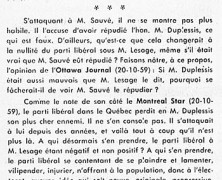 «M. Jean Lesage se donne lui-même le coup de grâce»