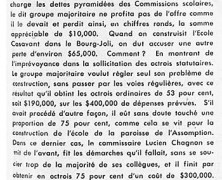 «La candidature de Me Bousquet à la Commission scolaire»