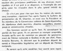 «M. Gilles Chartier et sa campagne dans le comté de Saint-Hyacinthe»