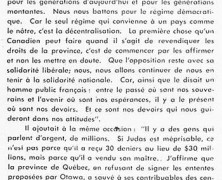 «Maurice Duplessis revient sur l’autonomie»