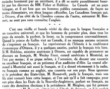 «M. Bennett et le français»