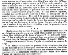 «Pour « L’Internationale catholique »»