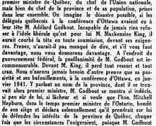 «Maurice Duplessis à Ottawa»