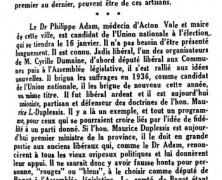 «L&rsquo;élection de Bagot»
