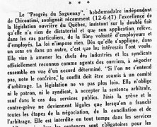 «Relations excellentes entre patrons et ouvriers»
