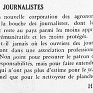 «Et les journalistes»