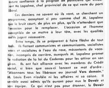 «Élections le 20 juin, qui prendront la mesure de Georges-Émile Lapalme»