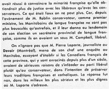 «La légende due au parti libéral quant à l’élément conservateur du pays»