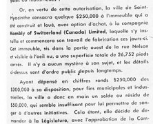 «Ce que signifie cet emprunt de 600,000$»