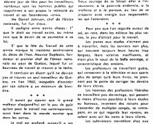 «Au lendemain de la fête du Travail»