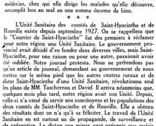 «L’Unité sanitaire»