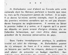 «Il faut donner à John Diefenbaker la solide majorité dont il a besoin»