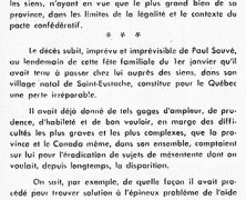 «En dernier hommage à Paul Sauvé»