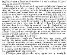 «Le feu au séminiare de Saint-Hyacinthe»