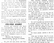 «Le gouvernement voudrait savoir, mesdames et messieurs, si vous êtes « assurez » ou non»