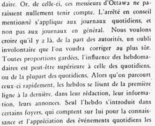 «Et les hebdomadaires?»