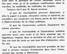 «Une législation qui viendra en aide aux municipalités et Commissions scolaires»