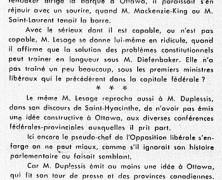 «Quand M. Jean Lesage résonne en déraisonnant»