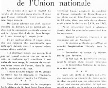 «En marge de la victoire de l’Union nationale»