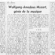 «Wolfgang-Amadeus Mozart, génie de la musique»