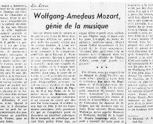 «Wolfgang-Amadeus Mozart, génie de la musique»