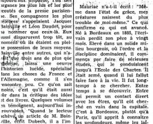 «Le dernier anniversaire de François Mauriac»