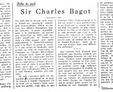 «Sir Charles Bagot»